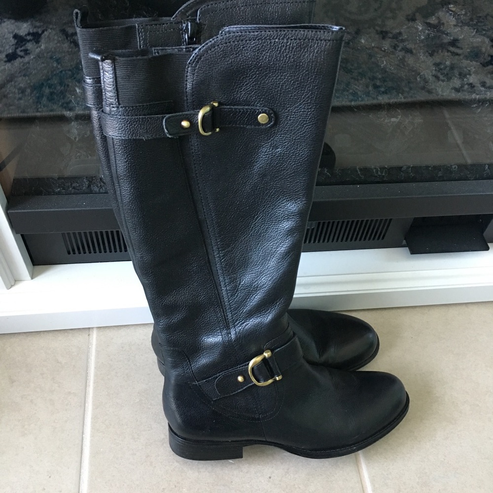 Black riding boots size 11 Wide